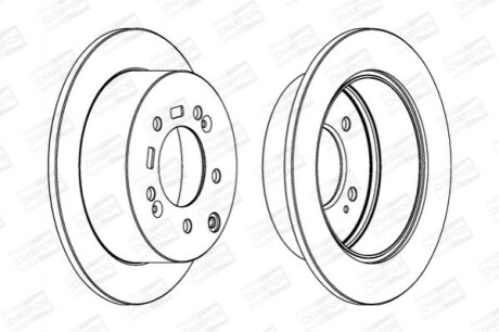 Гальмівний диск (задній) CHAMPION 562686CH (фото 1)