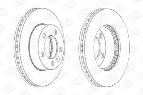 Гальмівний диск (передній) CHAMPION 562713CH-1 (фото 1)