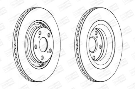 CHAMPION TOYOTA Диск тормозной передн.Avensis 2.0D-4D/2.2D-4D 08- 562726CH