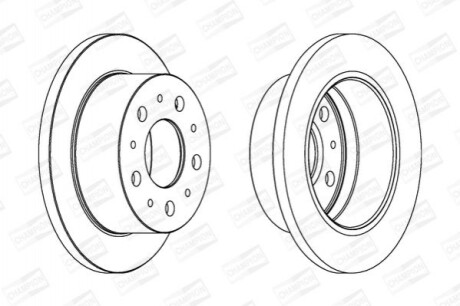 CHAMPION CITROEN Диск тормозной задн. Jumper Maxi,Fiat Ducato,Peugeot Boxer 06- 562753CH