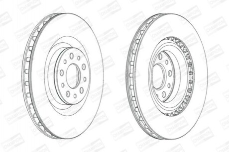 Диск гальмівний CHAMPION 562760CH (фото 1)