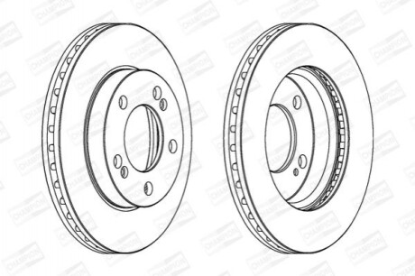 Гальмівний диск (передній) CHAMPION 562785CH (фото 1)
