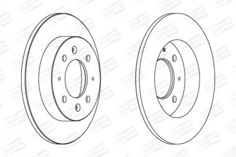 Гальмівні диски – 2 шт. (задні) CHAMPION 562788CH (фото 1)