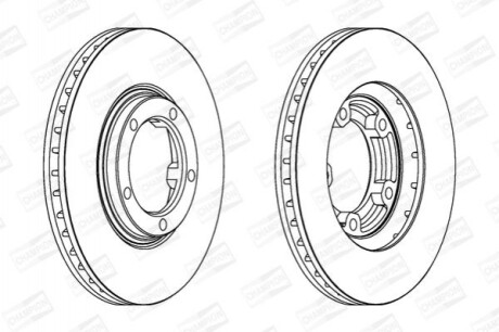 Тормозной диск (передний) CHAMPION 562800CH (фото 1)