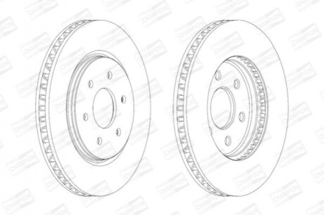 Гальмівний диск (передній) CHAMPION 562813CH (фото 1)