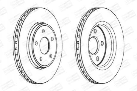 Тормозной диск (передний) CHAMPION 562854CH-1 (фото 1)