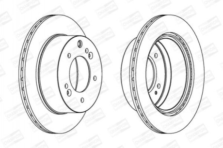 CHAMPION KIA Тормозной диск задн. (315mm) Sorento 02- 562895CH-1