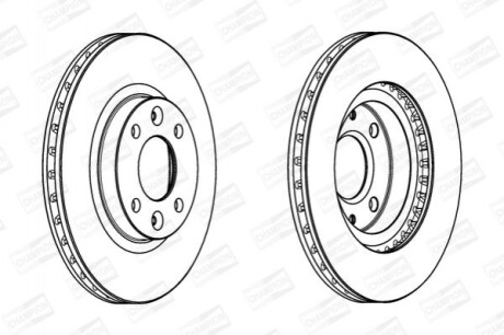 Гальмівний диск (передній) CHAMPION 562960CH (фото 1)