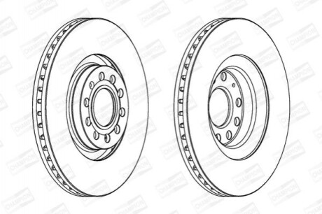 CHAMPION VW Диск тормозной передн.Audi A4,A6 2.7/4.2 98- 562978CH-1