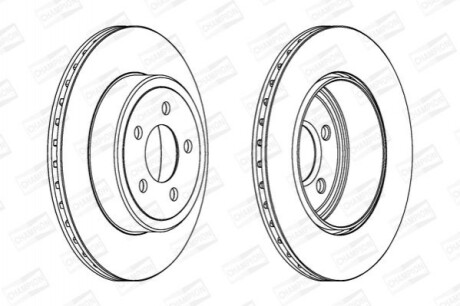 CHAMPION CHRYSLER Диск тормозной передн. 300C 563034CH-1