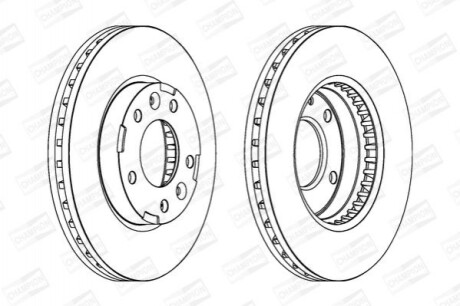 CHAMPION KIA Диск тормозной передн. Carnival 99- 563039CH