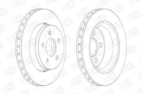 Гальмівний диск (передній) CHAMPION 563041CH (фото 1)