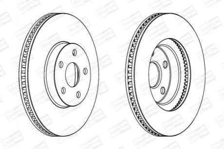 Гальмівний диск (передній) CHAMPION 563051CH (фото 1)