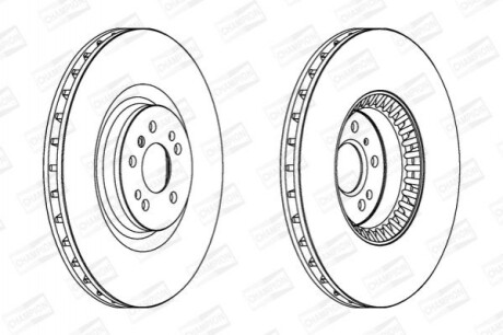 Гальмівний диск (передній) CHAMPION 563054CH1 (фото 1)
