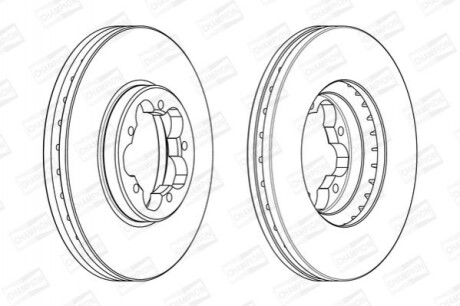 Диск гальмівний CHAMPION 563123CH (фото 1)