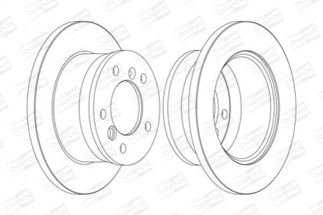 Гальмівний диск (задній) CHAMPION 567761CH (фото 1)