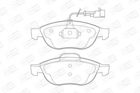Гальмівні колодки (передні) CHAMPION 571933CH (фото 1)