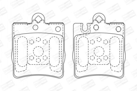 Дискові гальмівні колодки (задні) CHAMPION 571988CH (фото 1)