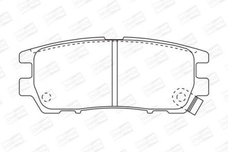 Дисковые тормозные колодки (задние) CHAMPION 572200CH (фото 1)