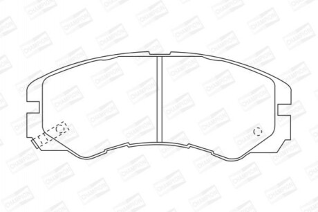 Тормозные колодки (передние) CHAMPION 572348CH (фото 1)