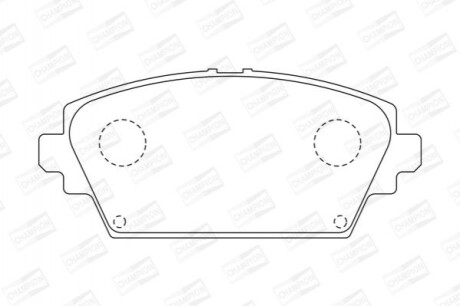 Дисковые тормозные колодки (передние) CHAMPION 572428CH (фото 1)