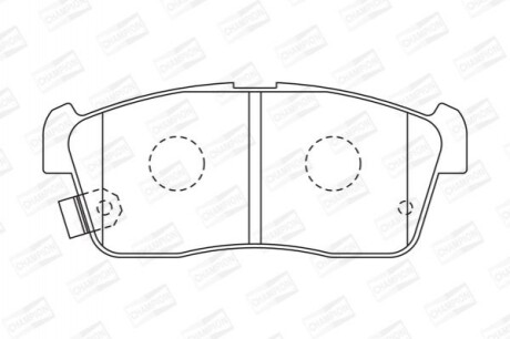 Гальмівні колодки (передні) CHAMPION 572471CH (фото 1)