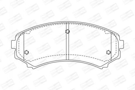 Дискові гальмівні колодки (передні) CHAMPION 572497CH (фото 1)
