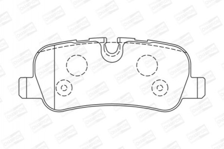 Дискові гальмівні колодки (задні) CHAMPION 572522CH (фото 1)