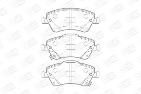 Дискові гальмівні колодки (передні) 572524CH