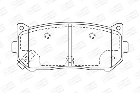 Гальмівні колодки (задні) CHAMPION 572556CH (фото 1)