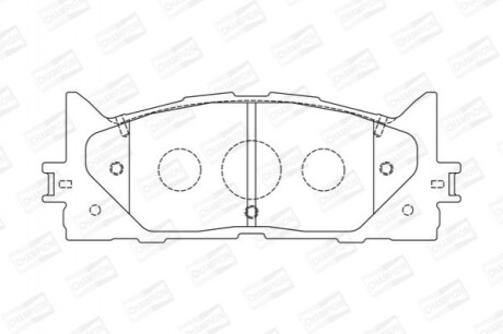 Дисковые тормозные колодки (передние) CHAMPION 572651CH (фото 1)