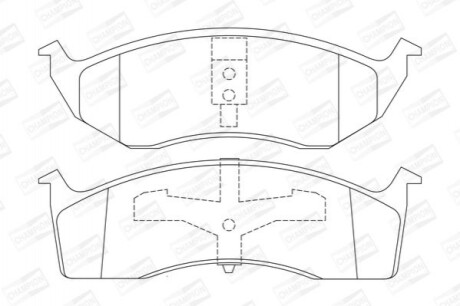 Дискові гальмівні колодки (передні) CHAMPION 573072CH (фото 1)