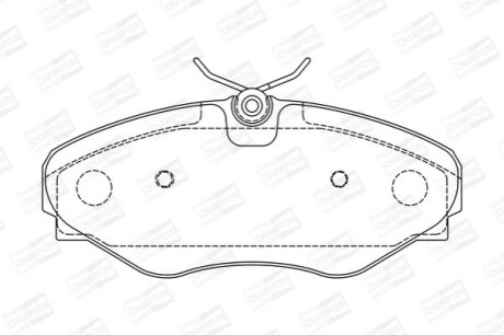 Дискові гальмівні колодки (передні) CHAMPION 573099CH (фото 1)