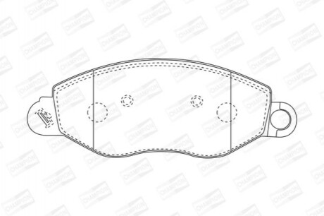 Тормозные колодки (передние) CHAMPION 573110CH (фото 1)