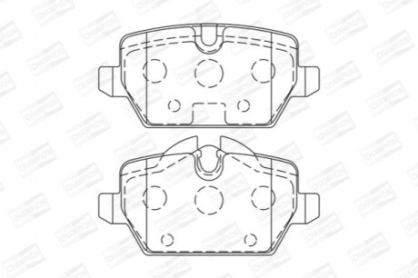 Гальмівні колодки задні BMW 1-Series, 3-Series CHAMPION 573136CH (фото 1)