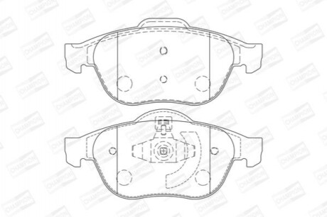 CHAMPION RENAULT Тормозные колодки перед. Laguna II, Scenic II 01- 573245CH