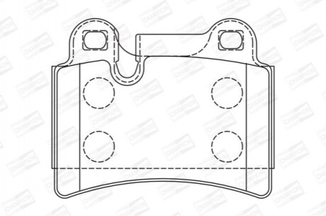Гальмівні колодки (задні) CHAMPION 573297CH (фото 1)