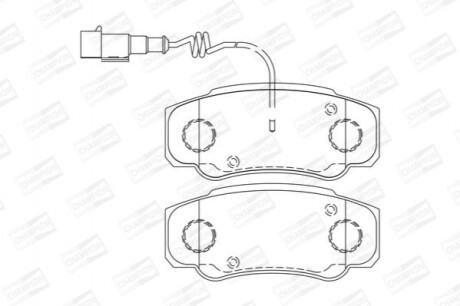 Тормозные колодки (задние) CHAMPION 573318CH (фото 1)