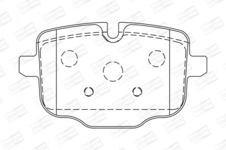 Тормозные колодки (задние) CHAMPION 573353CH (фото 1)
