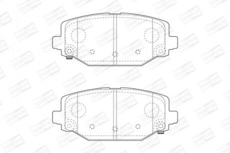 CHAMPION FIAT Тормозные колодки задн.Freemont ,Dodge Caravan,Chrysler Grand Voyager 2.0/3.608- 573412CH