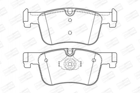 Дискові гальмівні колодки (передні) CHAMPION 573419CH (фото 1)