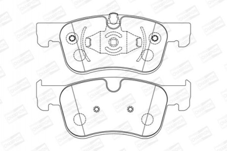 Гальмівні колодки (передні) CHAMPION 573604CH (фото 1)