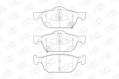 Гальмівні колодки (передні) CHAMPION 573670CH (фото 1)