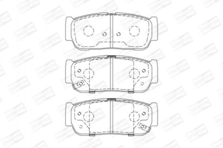 CHAMPION KIA Тормозные колодки задн.Sorento 02-,SsangYong Rexton,Kyron,Rodius 05- 573676CH