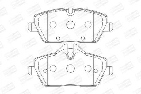 Дискові гальмівні колодки (передні) CHAMPION 573733CH (фото 1)