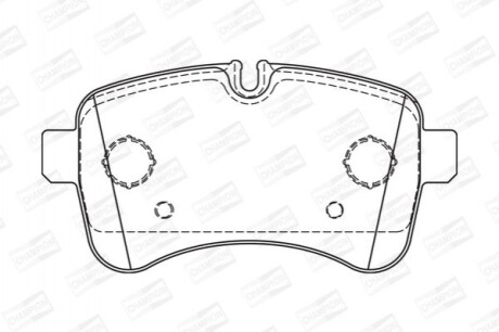 Гальмівні колодки (задні) CHAMPION 573740CH (фото 1)