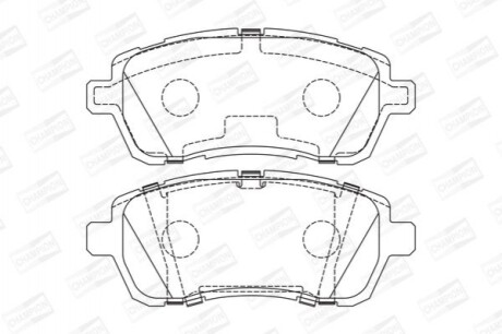 Дисковые тормозные колодки (передние) CHAMPION 573747CH (фото 1)