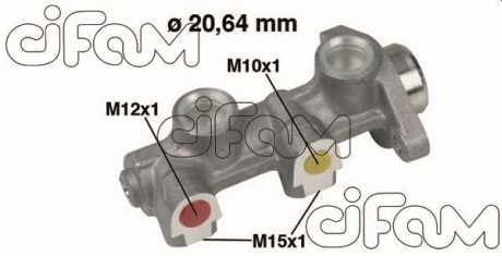 CIFAM OPEL Головний гальмівний циліндр D20,64mm KADET E 1.2,1.3,1.3I 8/84- 202-184