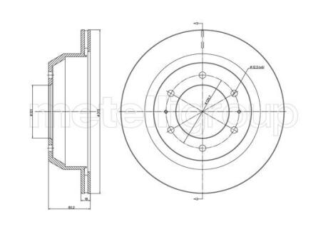 CIFAM GREAT WALL Диск задній HAVAL 5 2.4 10-, HOVER 2.4 05-08, WINGLE 6 (CC1031) 2.4 16- 800-1695C