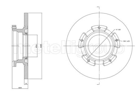 CIFAM FORD диск гальм задн. Transit 12- 800-1753C